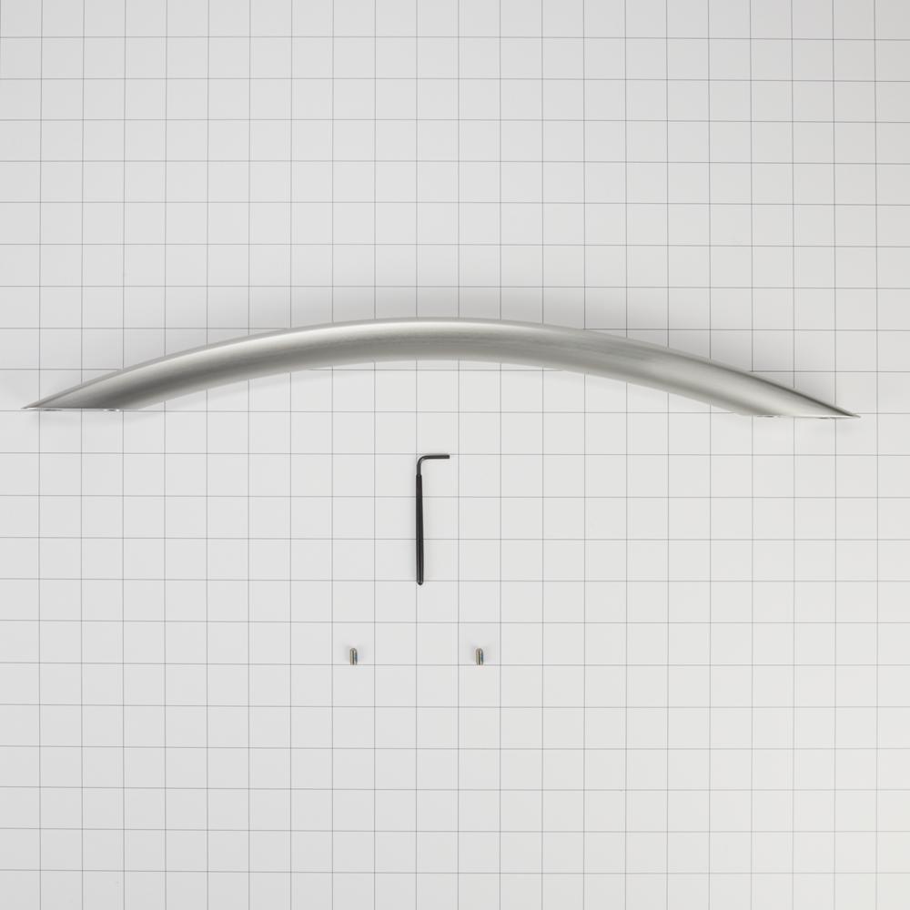 Whirlpool Dishwasher Door Handle Assembly - Arch II, Stainless Steel Front Mount Design for Post September 2010 Models Stainless Steel W10195738A Picture 1