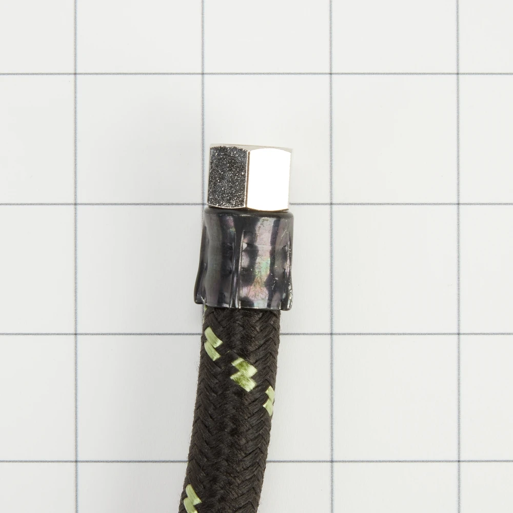 Dishwasher Water Line Installation Kit With 6' Braided Hose, 3/8" Comp X 3/8" Npt Male Elbow Fitting, 3/4" Nh X 3/8" Comp Gooseneck Fitting With Epdm Washer, Teflon Tape, And Instructions W10278636RC