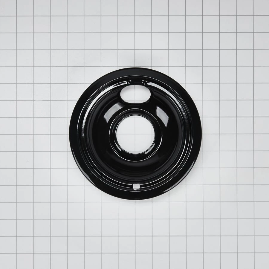 Range Electric/Cooktop 6-IN Round Drip Bowl (Single-Pack) - Black for Non-Hinged, 2-Wire Plug Cooking Elements W10290353RW