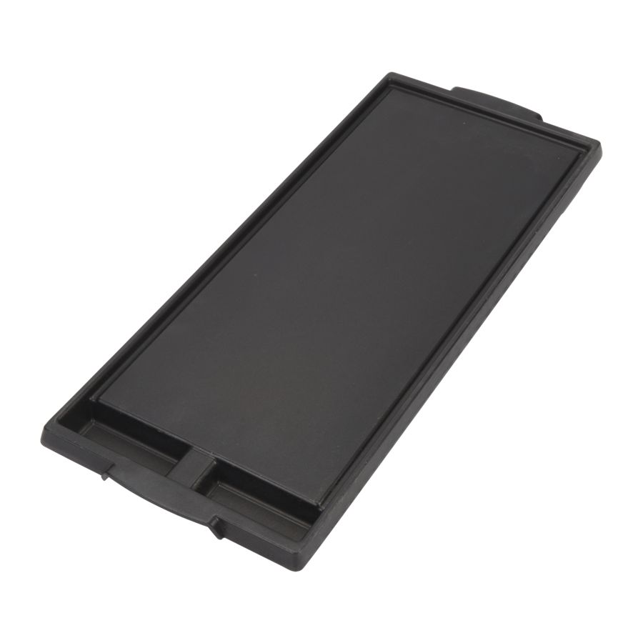 Range Griddle - Black With Non-stick Surface Cast Aluminum, 2-divided Grease Wells And Recessed Drain Channels (1-in H X 7 3/4-in W X 19 3/4-in D) W10432544