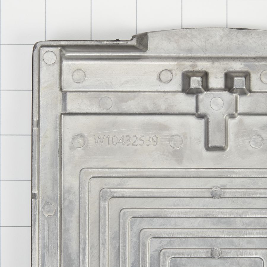 Range Griddle - Black With Non-stick Surface Cast Aluminum, 2-divided Grease Wells And Recessed Drain Channels (1-in H X 7 3/4-in W X 19 3/4-in D) W10432544