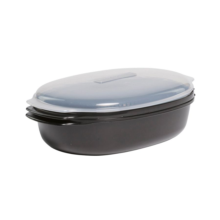 Kitchenaid Universal Steaming Container For Standard Size Microwave Ovens - Black (includes See-through Lid, Steamer Basket, And Bottom Piece) W10660052