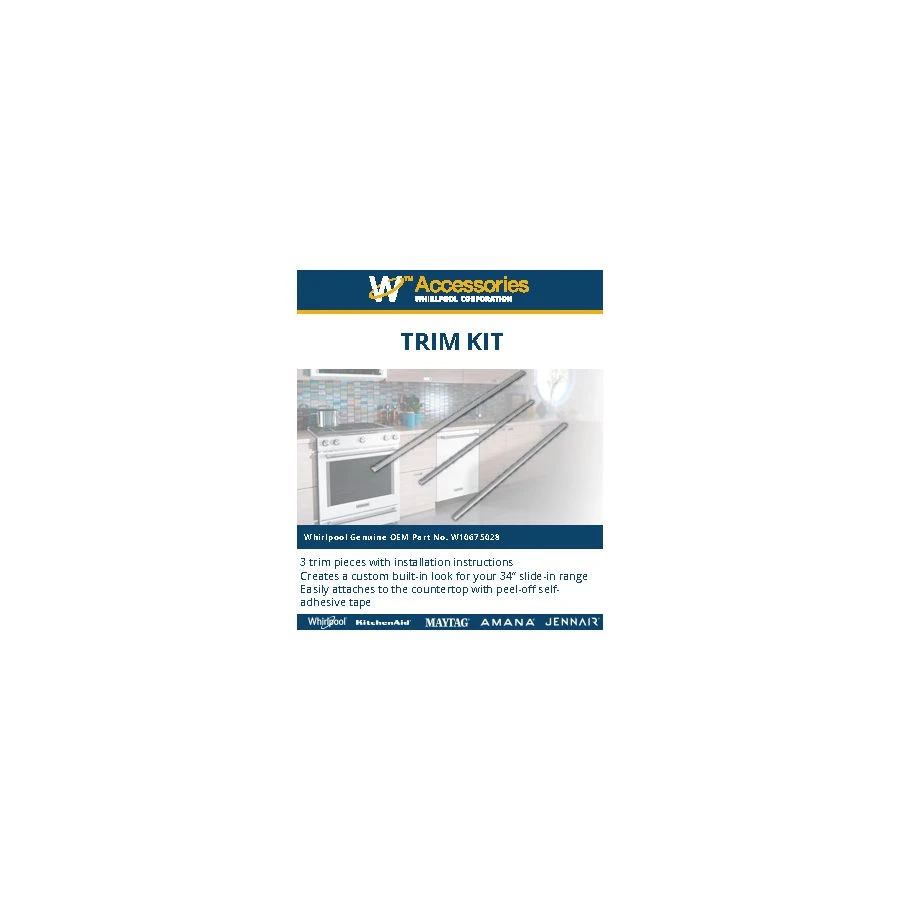 Slide-In Range Trim Kit, Stainless Steel W10675028