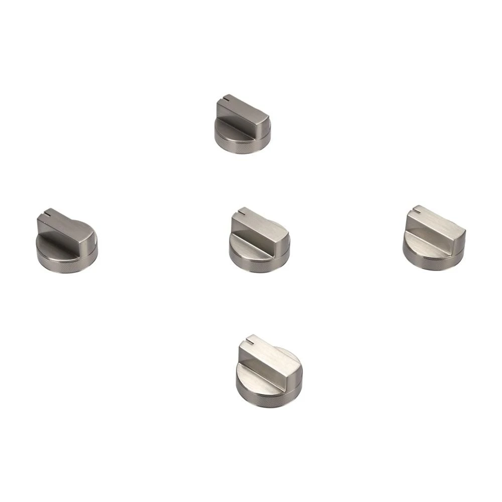 JennAir Pro-Style Gas Cooktop Knobs with High-Gloss Textured Outer Ring (Set of 5) - Stainless Steel for Models JGC1536BS AND JGC1530BS W10678586