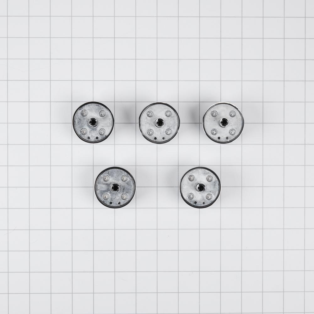 Whirlpool Gas Cooktop Control Knob Kit (Set of 5) - Stainless Steel Stainless Steel W10698166 Picture 1