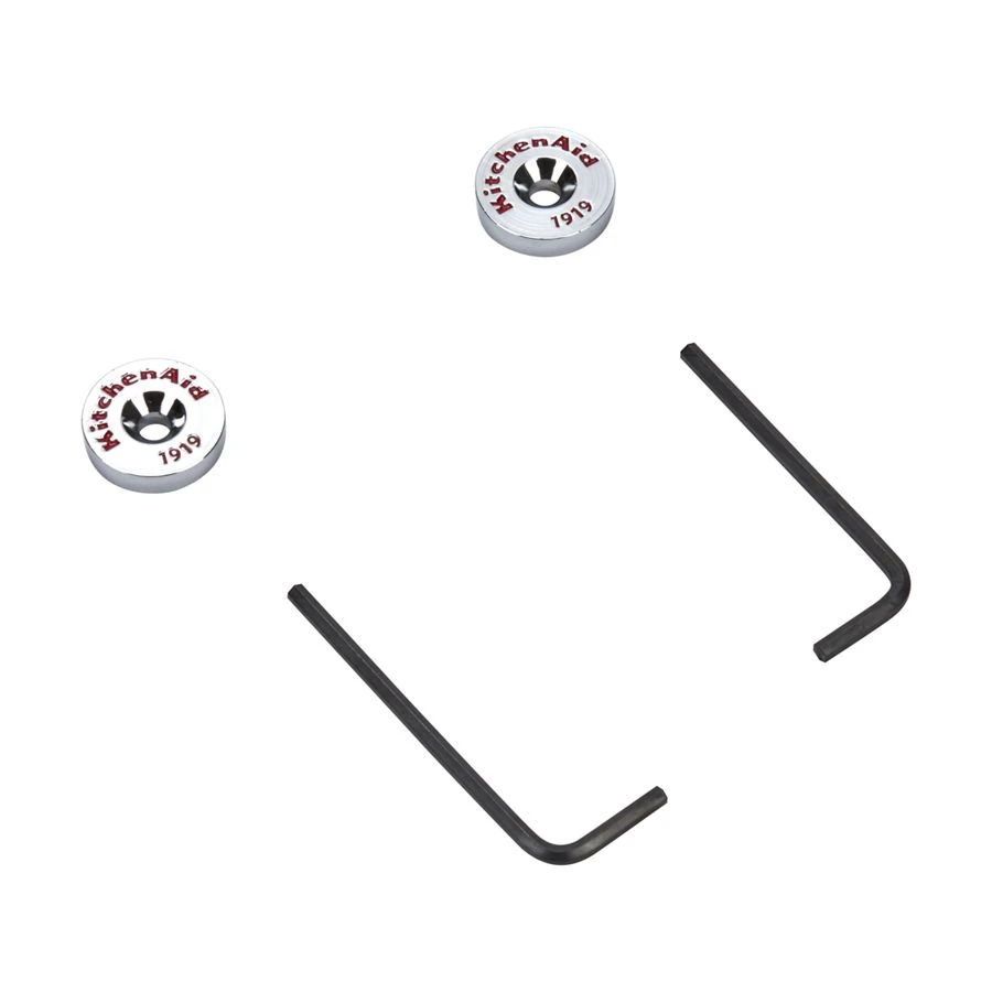 Refrigerator Handle Medallion Kit with 2 Medallions and Wrenches for KAD Models - Chrome W10846205