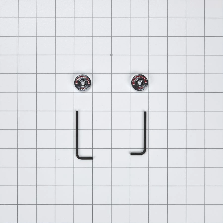 Refrigerator Handle Medallion Kit with 2 Medallions and Wrenches for KAD Models - Chrome W10846205