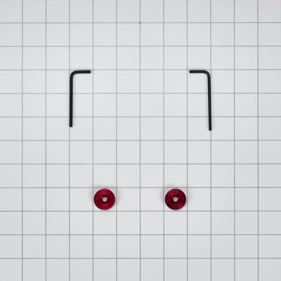 Refrigerator Handle Medallion (Set of 2) with Wrenches (1-INCHES 1- METRIC) for KAD Models - Red W10846207