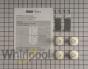 Washer & Dryer Stacking Kit for 27", with hooked galvanized steel brackets, 4 leveling dryer feet, 2 clips, and 4 screws W10869845