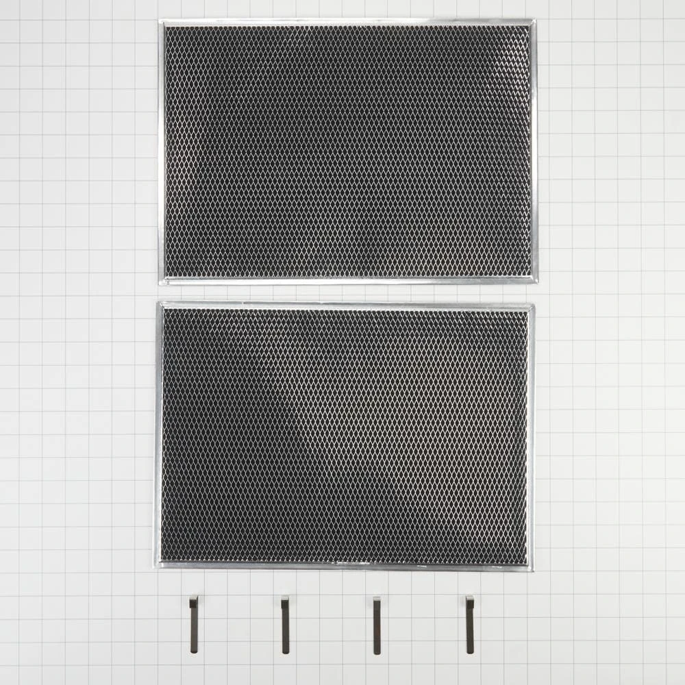 36-IN Range Hood Charcoal Filter Kit - Silver (Includes Two 16 1/2-IN X 11 1/2-IN Charcoal Filters and Four Clips) W10905735