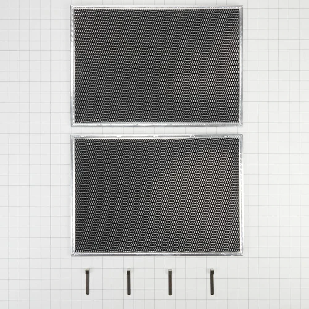 36-IN Range Hood Charcoal Filter Kit - Silver (Includes Two 16 1/2-IN X 11 1/2-IN Charcoal Filters and Four Clips) W10905735