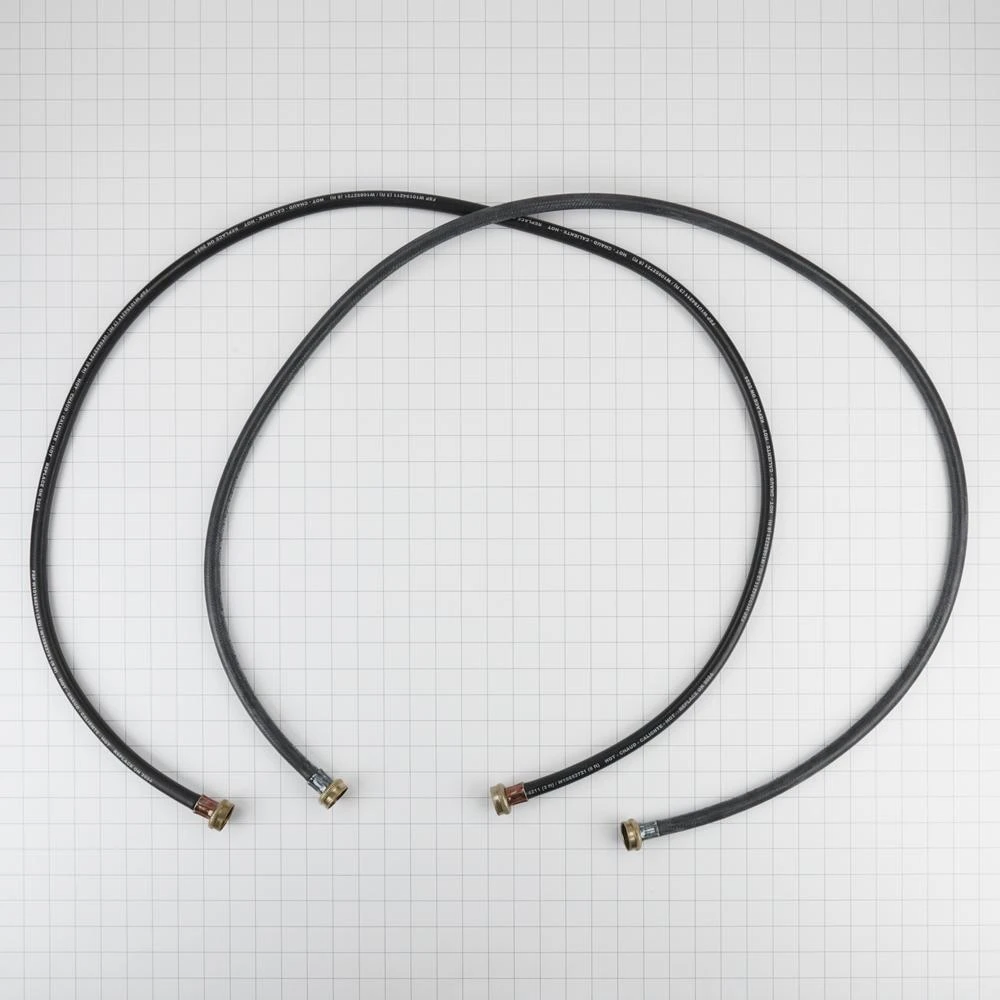 6' Black braided washer fill hoses - 2 pack W11085908