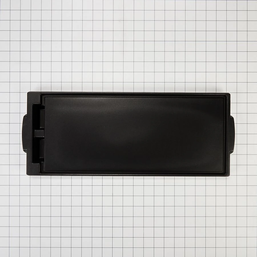 Gas Range Die-Cast Aluminum Griddle - Black with Non-Stick Surface, Recessed Drain Channels, and 2-Divided Grease Wells (19.685-IN X 7.874-IN X 0.433-IN) W11123246