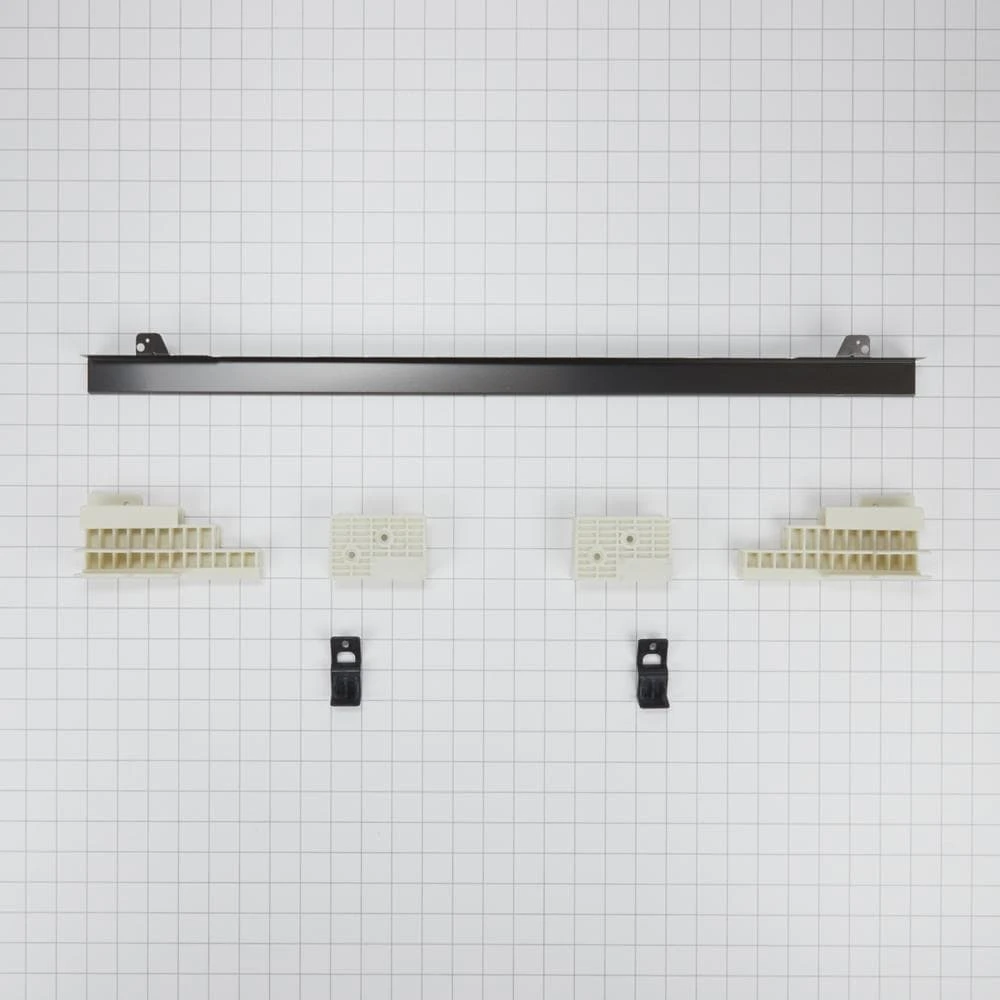 27" Combination Wall Range Flush Installation Trim Kit, Black/Stainless Steel, fits WOC75EC7HV W11173701