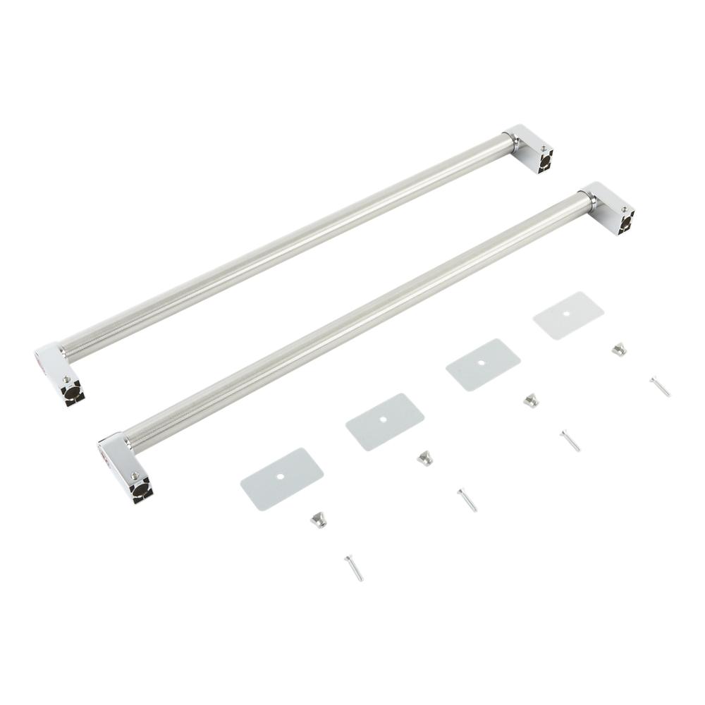Whirlpool KitchenAid Double Drawer Refrigerator Handle Kit with 2 red medallions Stainless Steel W11221395 Picture 1