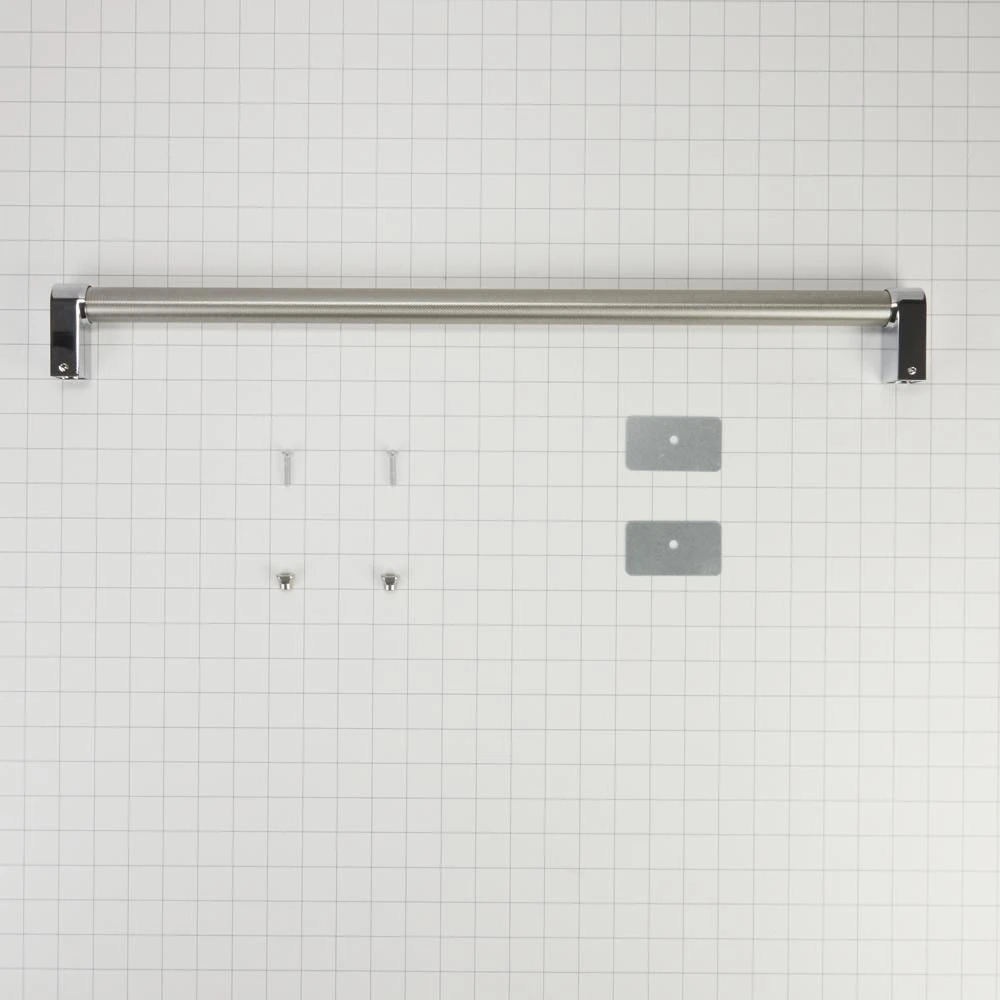 KitchenAid Refrigerator Handle Kit with Two Red Medallions for Panel-Ready Undercounter Models and Wine Cellars - Stainless Steel W11247090