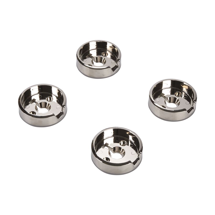 Jennair 3-in D Bezel (set Of 4) For Rise-style Commercial Range And Rangetop Griddle Knobs - Chrome W11323062