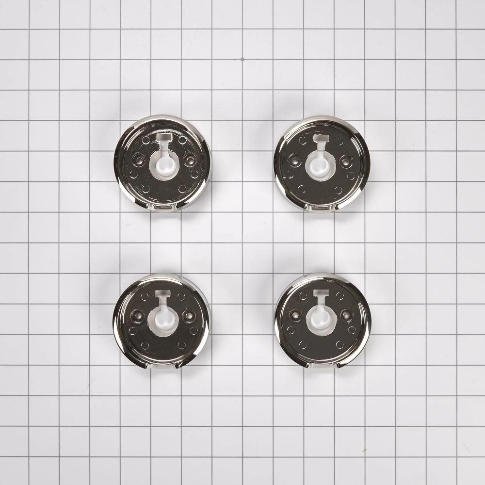 JennAir 3-IN D Bezel (Set of 4) for Rise-Style Commercial Range and Rangetop Griddle Knobs - Chrome W11323062