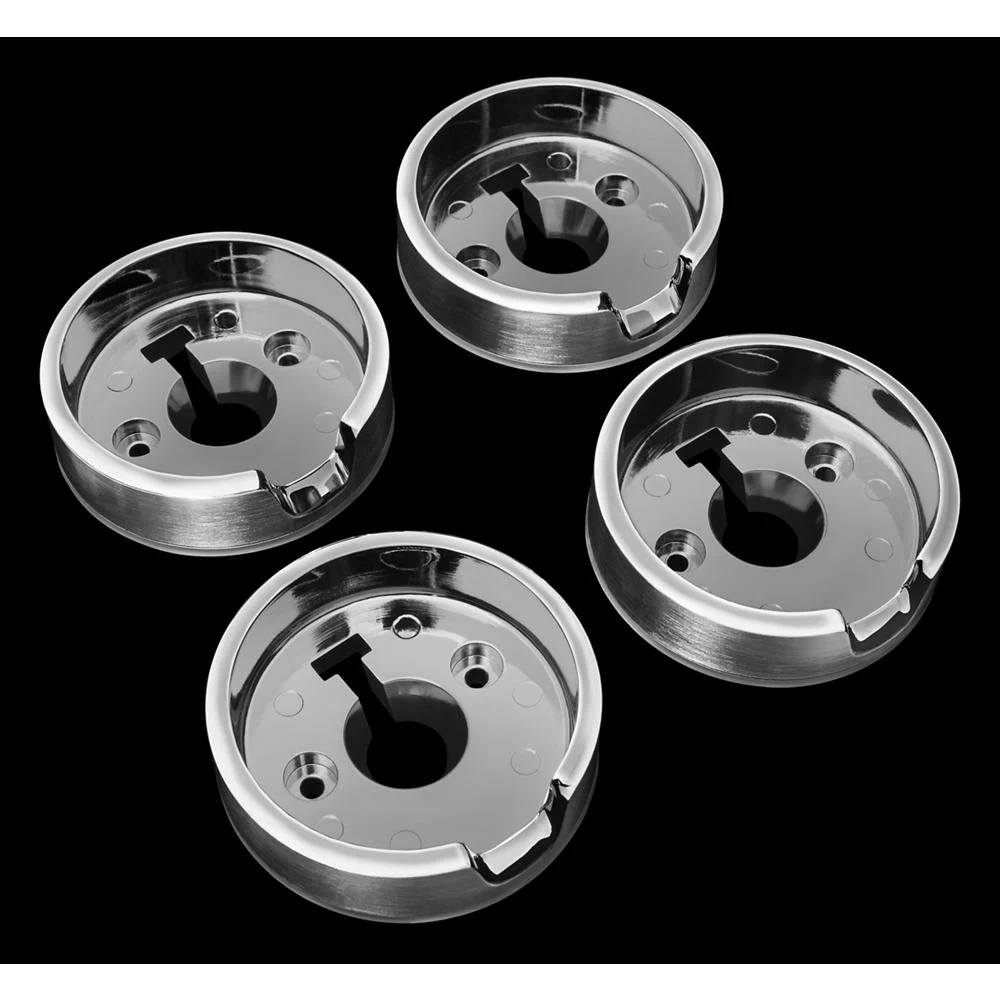 JennAir 3-IN D Bezel (Set of 4) for Rise-Style Commercial Range and Rangetop Griddle Knobs - Chrome W11323062