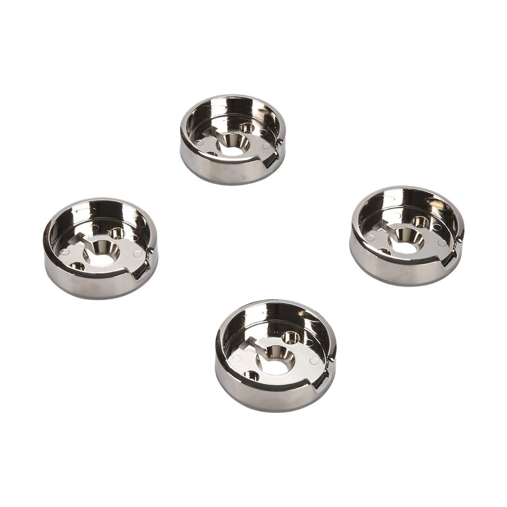 JennAir 3-IN D Bezel (Set of 4) for Rise-Style Commercial Range and Rangetop Griddle Knobs - Chrome W11323062