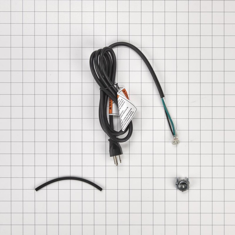 Whirlpool Dishwasher Power Cord Kit, Straight Black W11365011 Picture 1