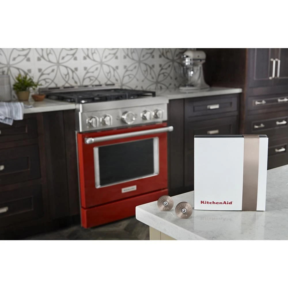 KitchenAid Commercial-Style Range Handle Medallion Kit - Bronze (Includes Two Medallions, Screws, and One 1/8-IN Hex Wrench) W11368841BN