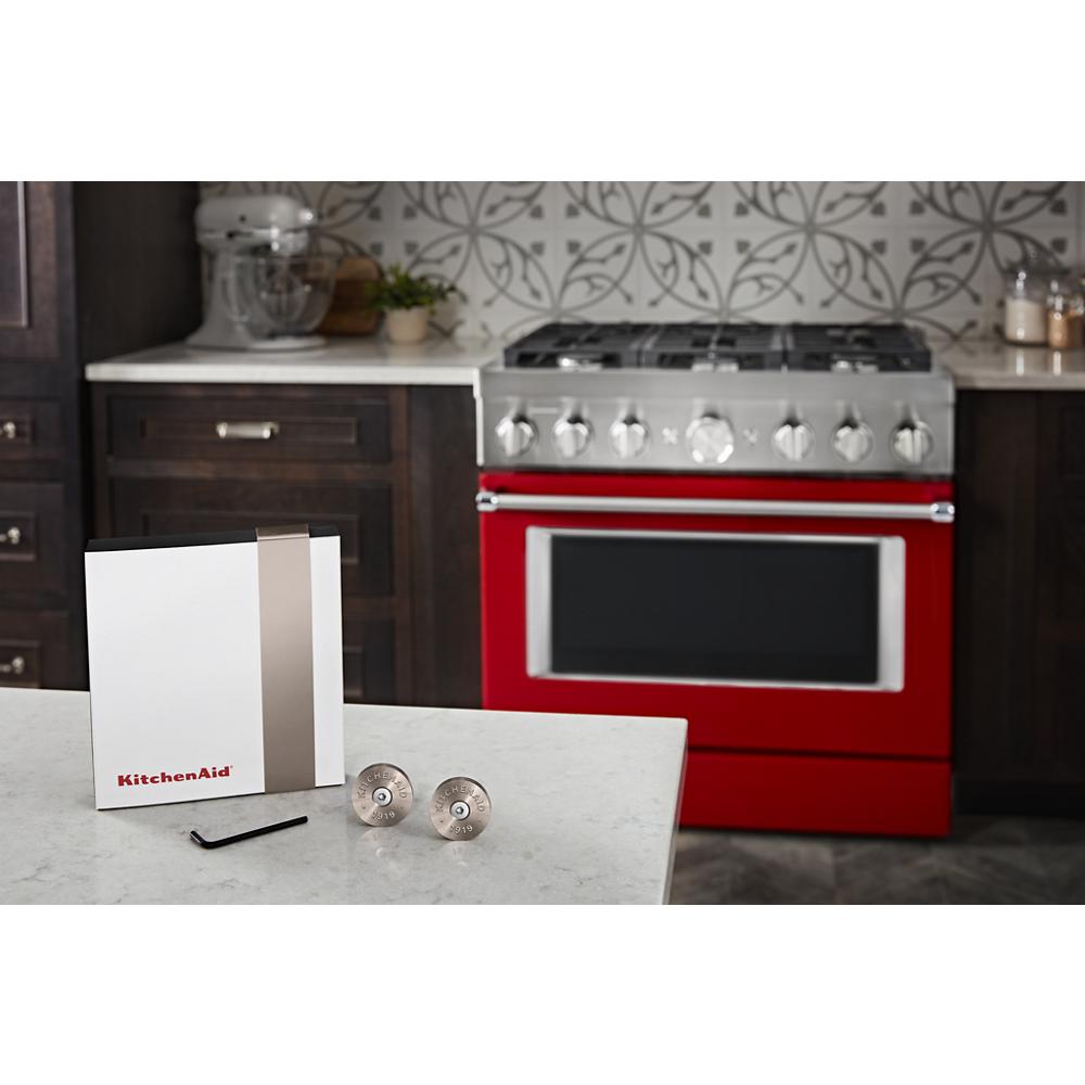 KitchenAid Commercial-Style Range Handle Medallion Kit - Bronze (Includes Two Medallions, Screws, and One 1/8-IN Hex Wrench) W11368841BN