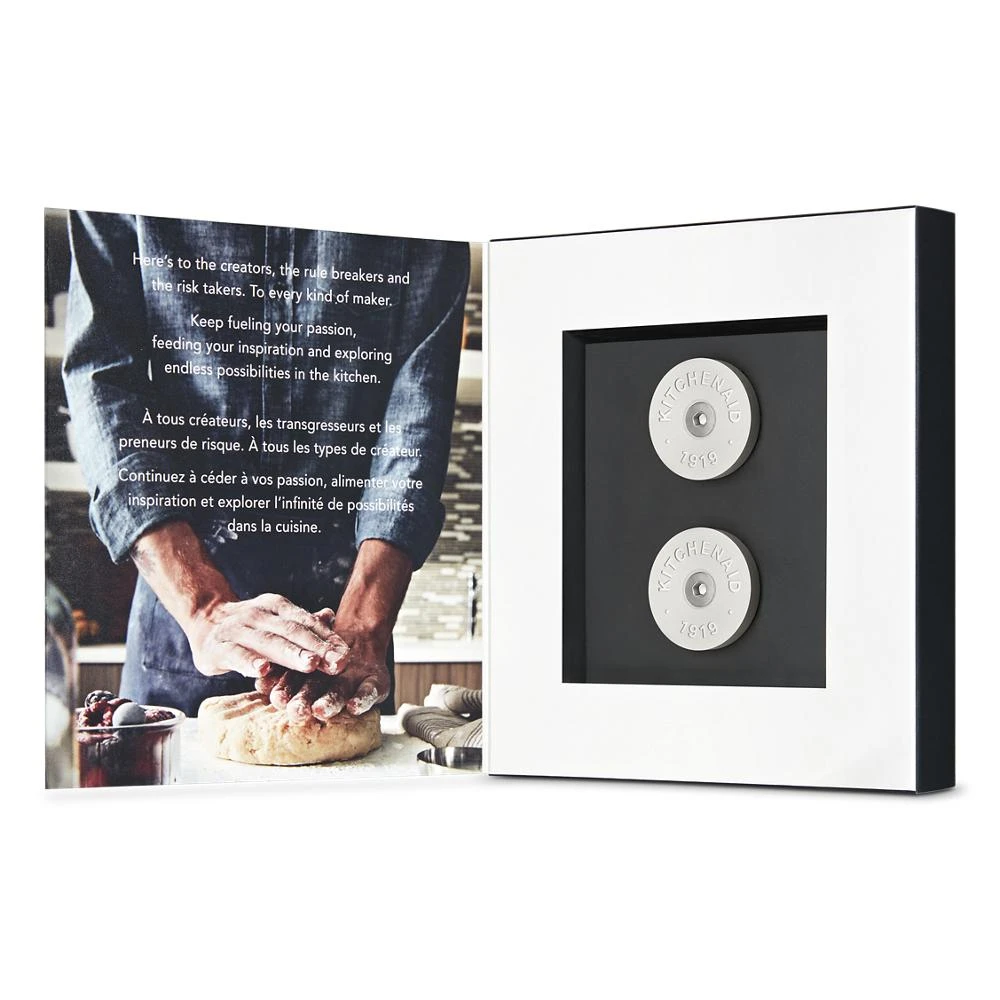 KitchenAid Commercial-Style Range Handle Medallion Kit - Mascarpone (Includes Two Medallions, Screws, and One 1/8-IN Hex Wrench) W11368841MP