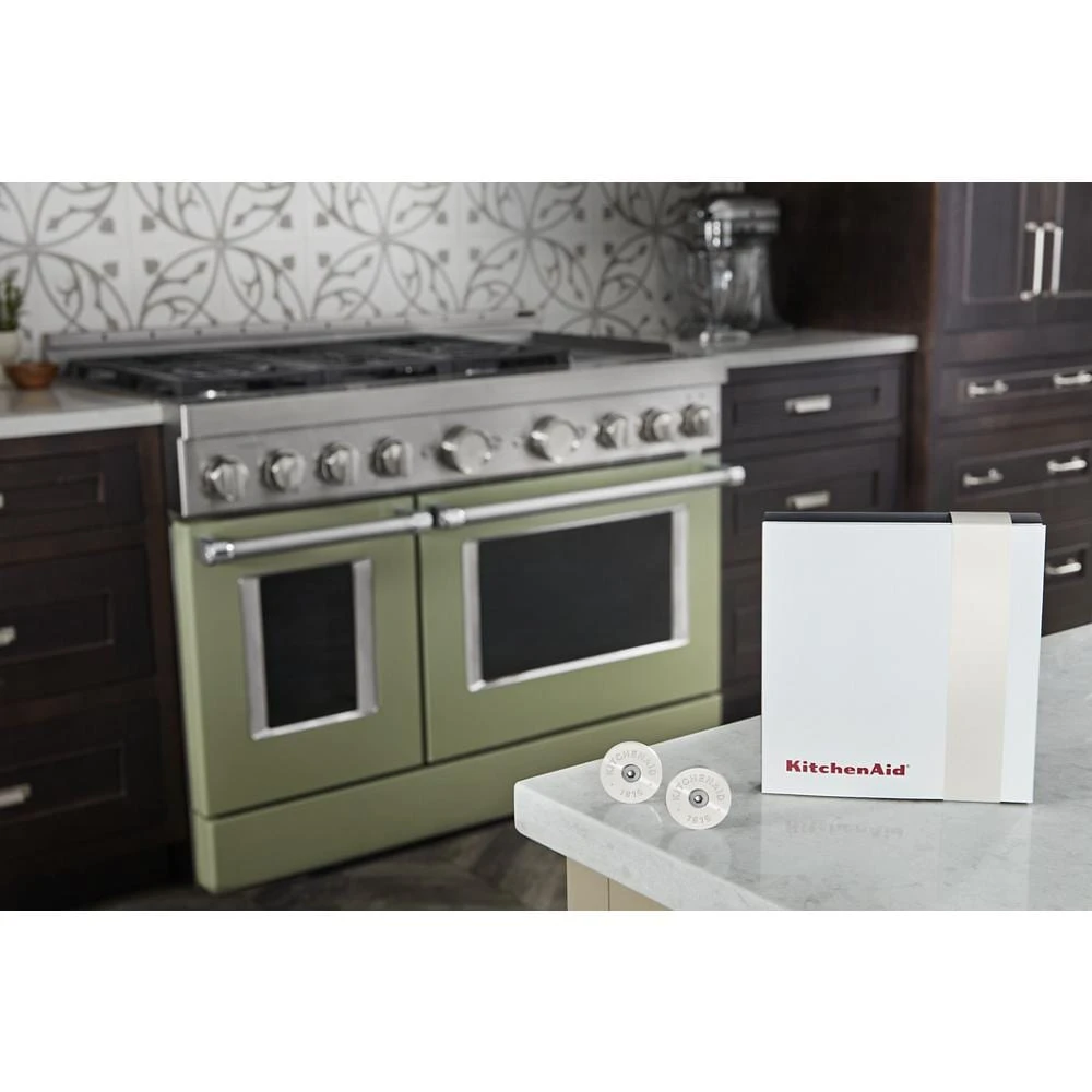 KitchenAid Commercial-Style Range Handle Medallion Kit - Mascarpone (Includes Two Medallions, Screws, and One 1/8-IN Hex Wrench) W11368841MP