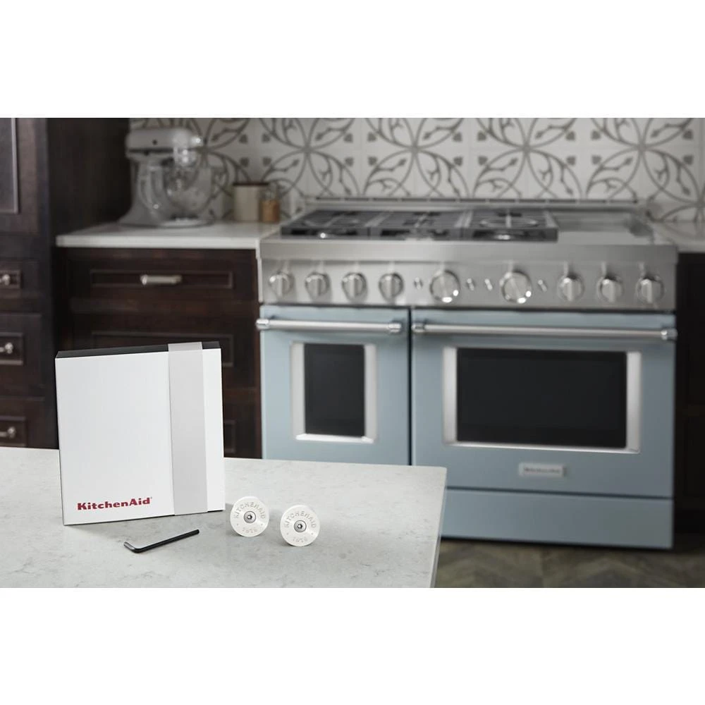 KitchenAid Commercial-Style Range Handle Medallion Kit - Mascarpone (Includes Two Medallions, Screws, and One 1/8-IN Hex Wrench) W11368841MP