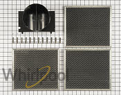 Range Wall Hood Recirculation Kit - Silver (Includes Two Charcoal Filters, Four Rod-Style Clips, and One Deflector Damper) W11430940