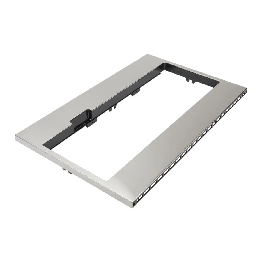 Built-In Low Profile Microwave Standard Trim Kit with Pocket Handle, Stainless Steel, fits cut-out height 17-1/2" W11451313