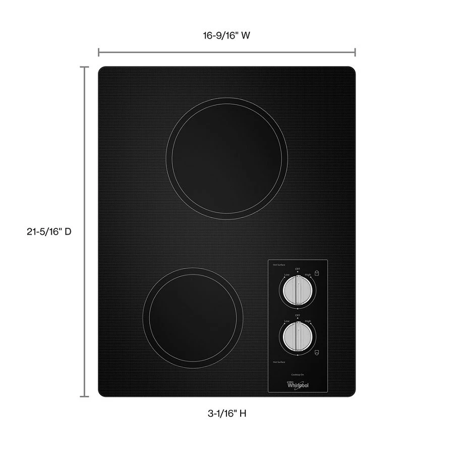 15-inch Electric Cooktop with Easy Wipe Ceramic Glass W5CE1522FB