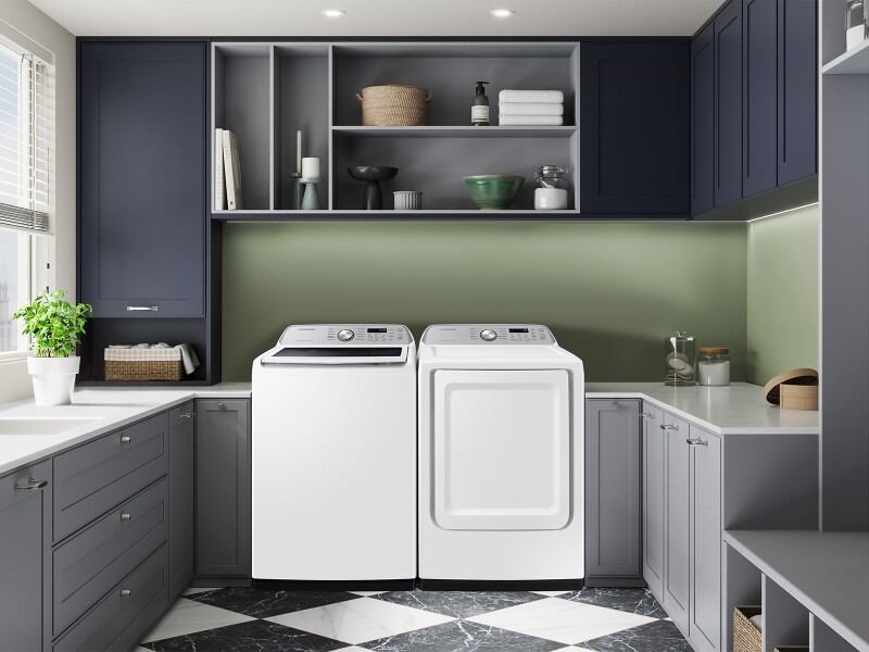 4.6 cu. ft. Large Capacity Smart Top Load Washer with ActiveWave™ Agitator and Active WaterJet in White WA46CG3505AWA4