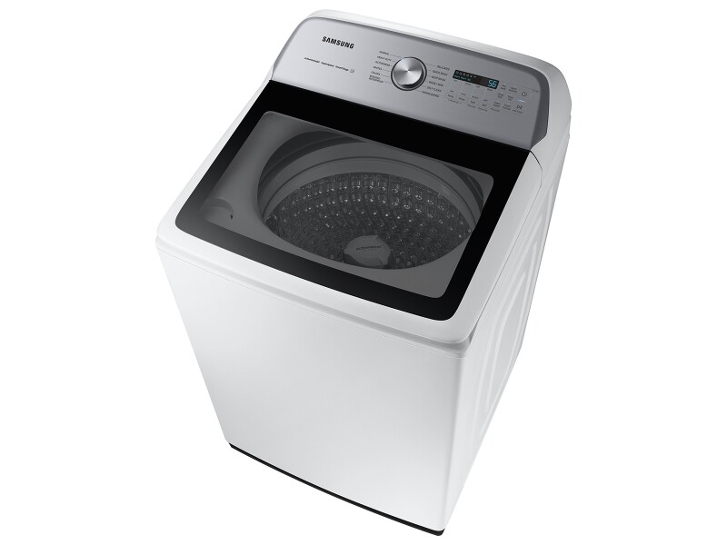 5.1 cu. ft. Large Capacity Smart Top Load Washer with ActiveWave™ Agitator and Super Speed Wash in White WA51DG5505AWUS