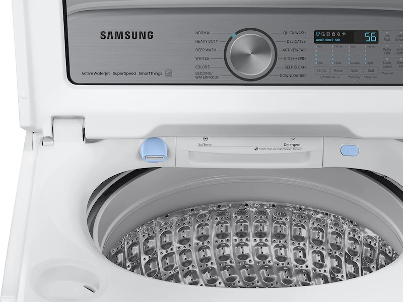 5.2 cu. ft. Large Capacity Smart Top Load Washer with Super Speed Wash in White WA52A5500AWUS