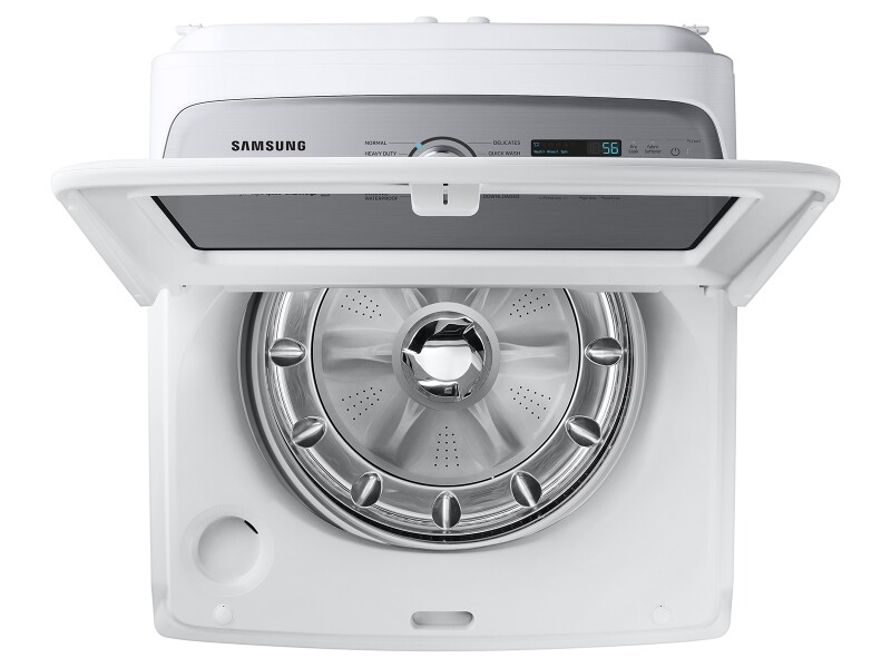 5.4 cu. ft. Extra-Large Capacity Smart Top Load Washer with ActiveWave™ Agitator and Super Speed Wash in White WA54CG7105AWUS