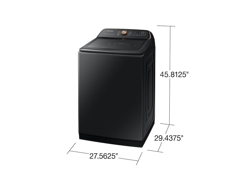 5.5 cu. ft. Extra-Large Capacity Smart Top Load Washer with Auto Dispense System in Brushed Black WA55A7700AVUS