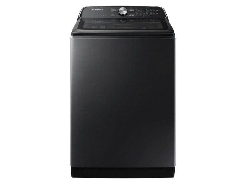Samsung 5.5 cu. ft. Extra-Large Capacity Smart Top Load Washer with Super Speed Wash in Brushed Black Brushed Black WA55CG7100AVUS Picture 1