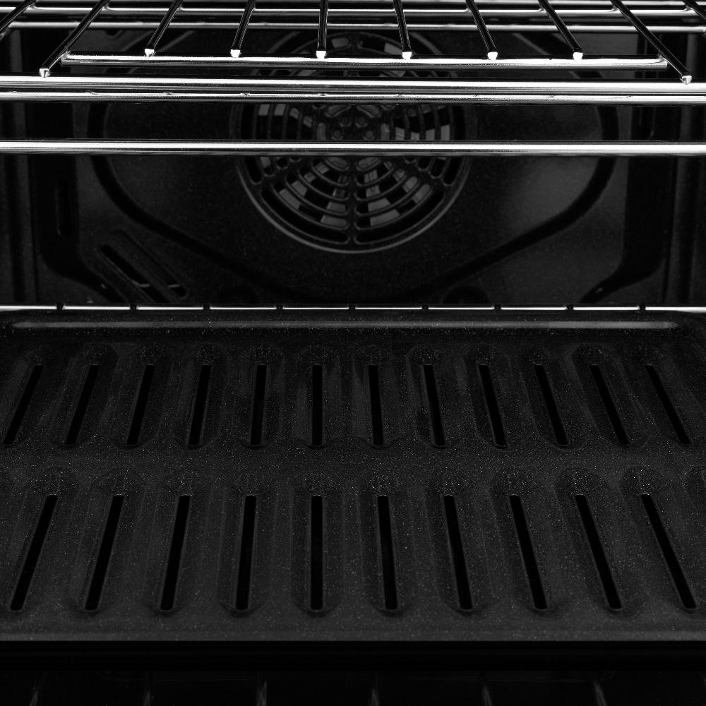 ZLINE Autograph Edition 30 in. Professional True Convection Double Wall Oven with Air Fry and Self Clean in Stainless Steel with White Matte Doors and Matte Black Handles (WADZ-WM-30-MB) WADZWM30MB