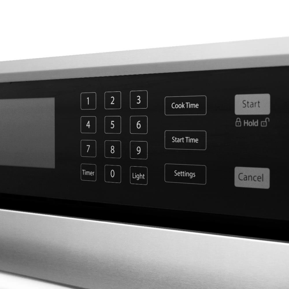 ZLINE Autograph Edition 30 in. Professional True Convection Single Wall Oven with Air Fry and Self Clean in Stainless Steel with White Matte Door and Champagne Bronze Handle (WASZ-WM-30-CB) WASZWM30CB