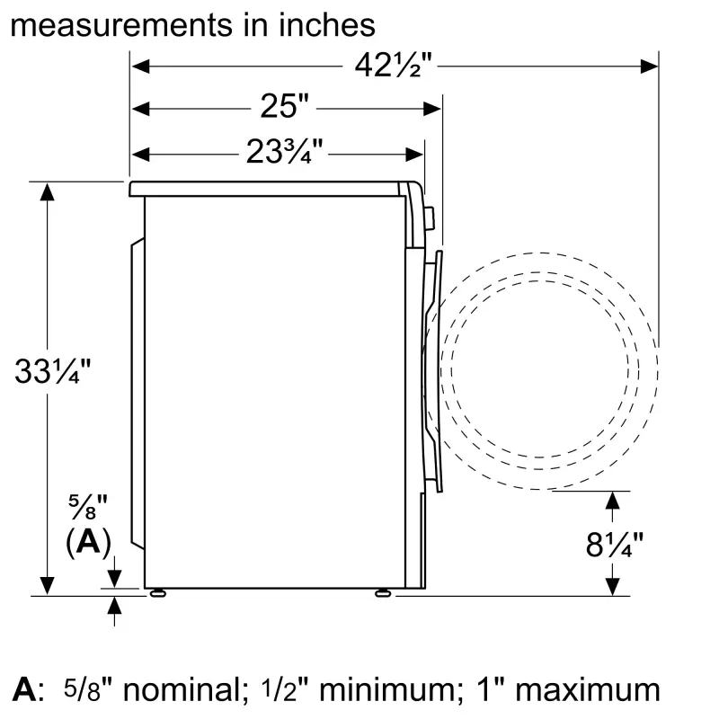 500 Series Compact Washer  1400 rpm WAW285H1UC