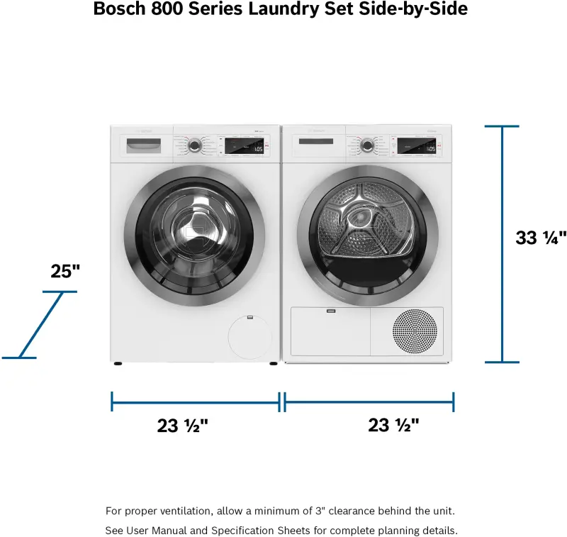 Bosch 800 Series Compact Washer 24" 1400 rpm WAW285H2UC