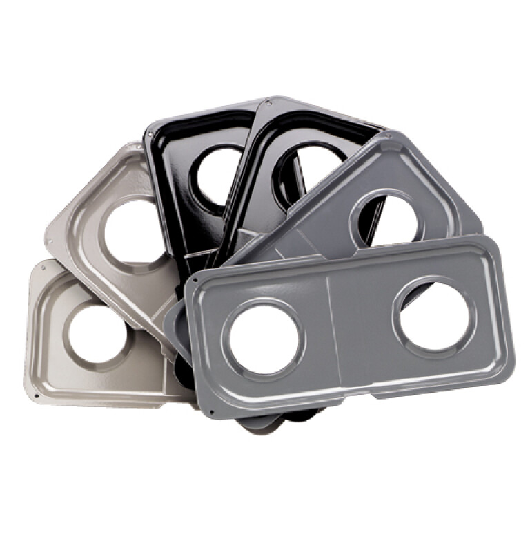 Range Double Burner Chrome Drip Pan WB34K10040