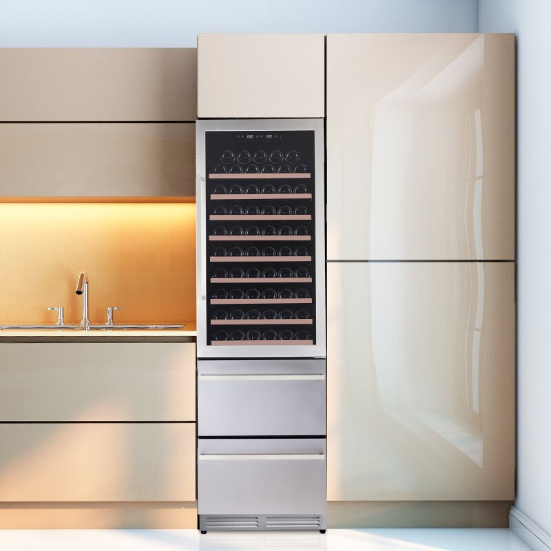 Avanti ELITE Series Wine Cooler, 2-Drawer Beverage Center, Stainless Steel WCDD108E3S