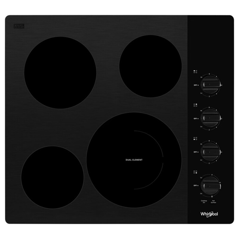 Whirlpool 24-inch Compact Electric Ceramic Glass Cooktop Black WCE55US4HB Picture 1
