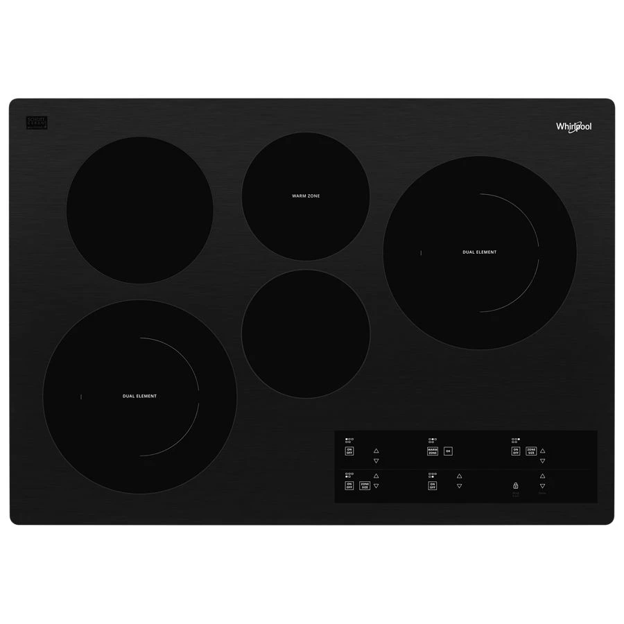 30-inch Electric Ceramic Glass Cooktop with Two Dual Radiant Elements WCE97US0KS