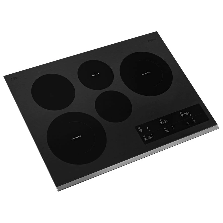 30-inch Electric Ceramic Glass Cooktop with Two Dual Radiant Elements WCE97US0KS