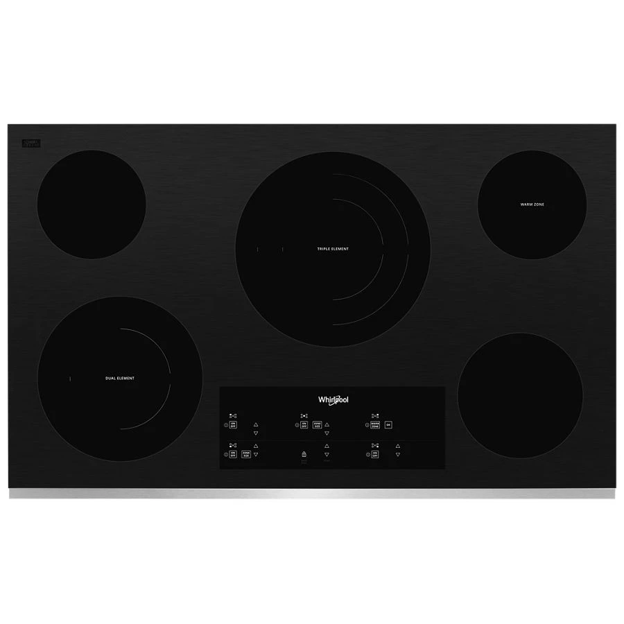36-inch Electric Ceramic Glass Cooktop with Triple Radiant Element WCE97US6KB