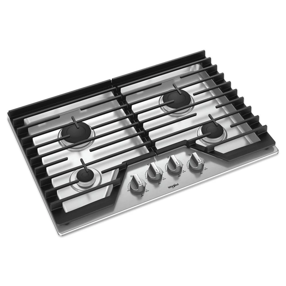 30-inch Gas Cooktop with EZ-2-Lift Hinged Cast-Iron Grates WCG55US0HS